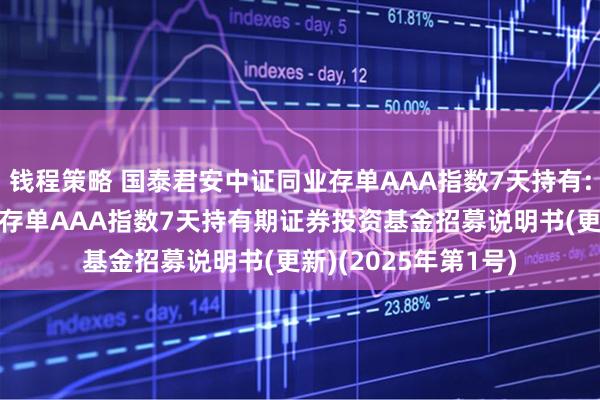 钱程策略 国泰君安中证同业存单AAA指数7天持有: 国泰君安中证同业存单AAA指数7天持有期证券投资基金招募说明书(更新)(2025年第1号)
